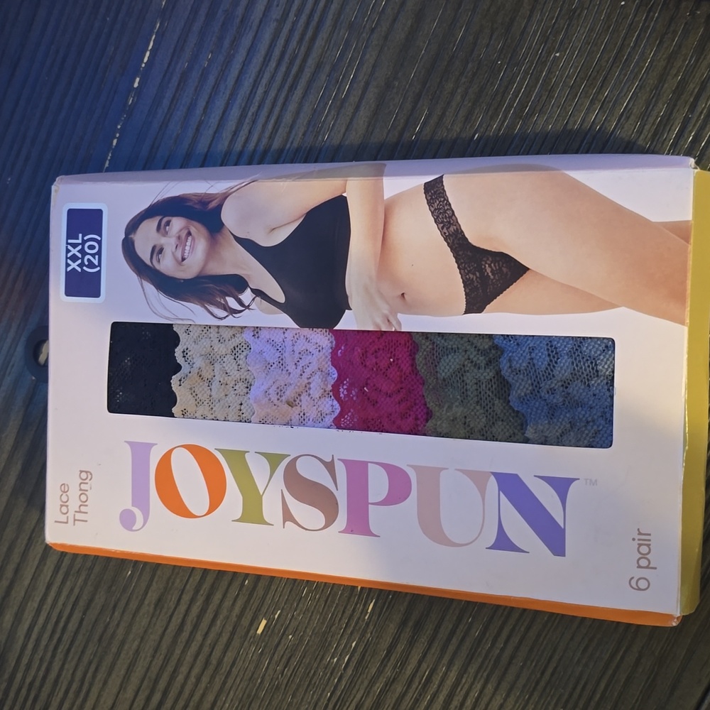 Joyspun lace thong 6 pair